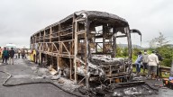 Kurnool Bus Fire Tragedy: Biker And Pillion Rider Identified; Bike Found On Road After Hitting Divider