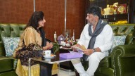 Deepavali truce? Kiran Mazumdar-Shaw visits D.K. Shivakumar at his residence