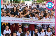 Mejoran los espacios educativos en PDC con un nuevo domo escolar