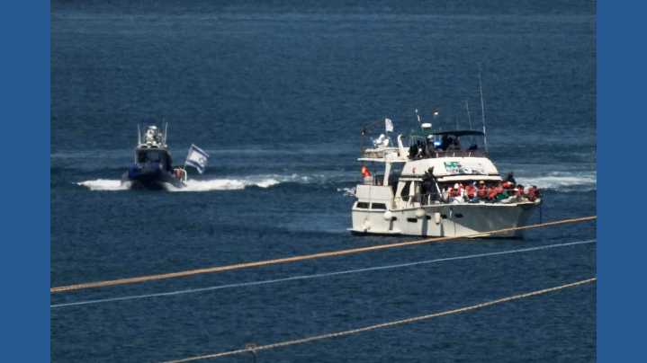 Israeli navy intercepts boats attempting to break Gaza blockade and arrests activists