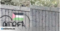 Almeida borra las banderas de Palestina de Malasaña y los vecinos consiguen que también les limpie parte de la plaza