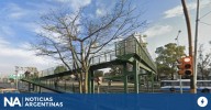 Un camión chocó y provocó el derrumbe parcial de un puente peatonal sobre la avenida General Paz