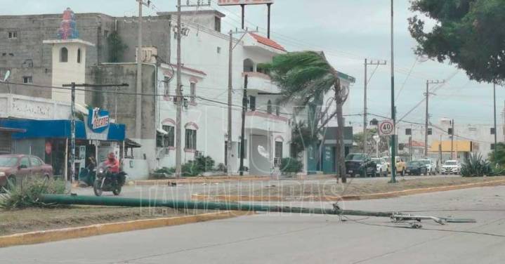 Nortazo causó diversas afectaciones en la zona sur de Tamaulipas