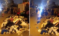 Tiktoker muestra cómo ropa donada tras incendio en SJM quedó regada en la calle