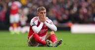 Arsenal captain Martin Odegaard leaves game with injury