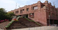 Six JNU students booked after clashes with police during protest march