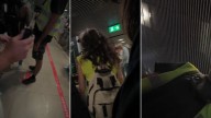 Radicales propalestinos torpedean a los periodistas que esperaban el regreso en avión de la flotilla