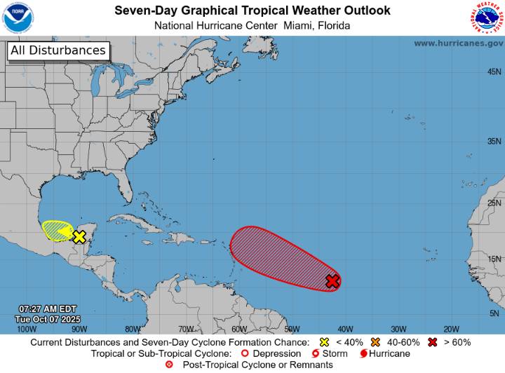 Invest 95L showing signs of organization. Will we see Tropical Storm Jerry?