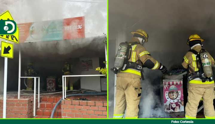 Incendio estructural en Rionegro afectó una tienda de mascotas
