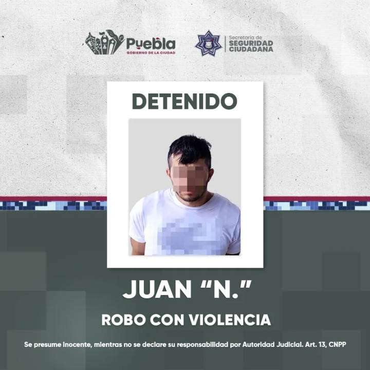 Detiene Policía de la Ciudad a un probable responsable de robo con violencia