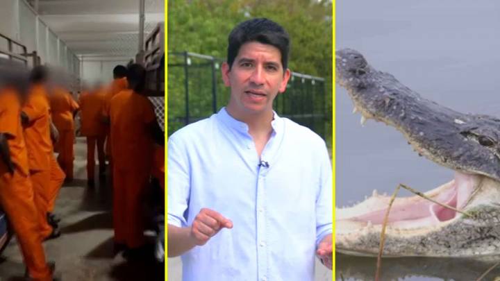 Viven en jaulas y rodeados de caimanes: Chilenos presos en Alligator Alcatraz rompen su silencio con "Cárceles del Poder"