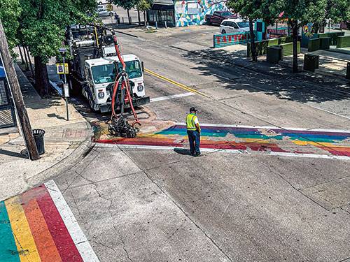 In response to the order to remove the rainbow crosswalks: