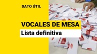 Vocales de mesa: Esta es la fecha en que se conocerá el listado definitivo