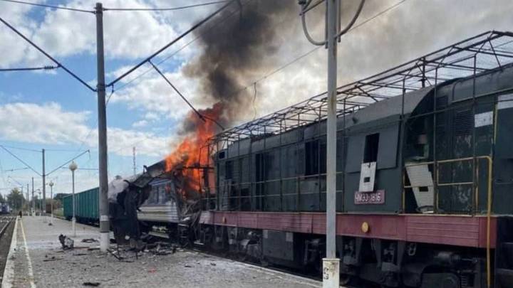 Dozens injured in 'savage' Russian drone strike on Ukrainian railway station