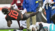Quinshon Judkins has two TDs, Browns lead Dolphins 17