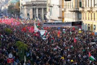 Se suman en Italia 2 millones a huelga general contra genocidio