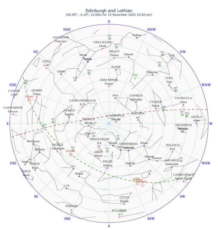 The night sky over Edinburgh in November - The Edinburgh Reporter