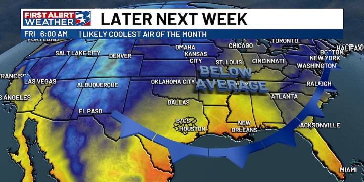 First big fall front could be coming our way next week