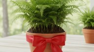 No es por decoración: para qué sirve atar una cinta roja en el helecho según el Feng Shui