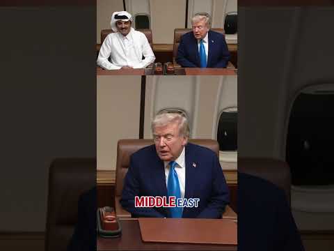 WATCH: Emir of Qatar jokes with Trump aboard Air Force One #shorts #trump #qatar #middleeast #usnews