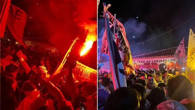Locura en Tarma: el tremendo banderazo de los hinchas de Universitario antes de duelo ante ADT [VIDEO]