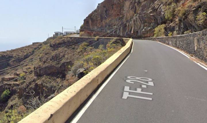 Aparatoso accidente de tráfico en Tenerife