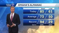 Warmer than average around Omaha