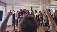 Milei ensaya con su grupo para el show en el Movistar Arena: el mensaje en las redes