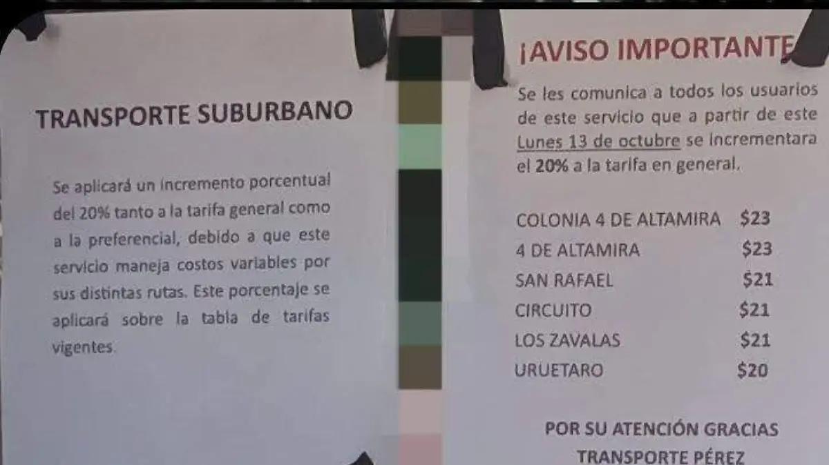 Habitantes de Colonia 4 de Altamira denuncian cobro excesivo en transporte público y malas condiciones de unidades
