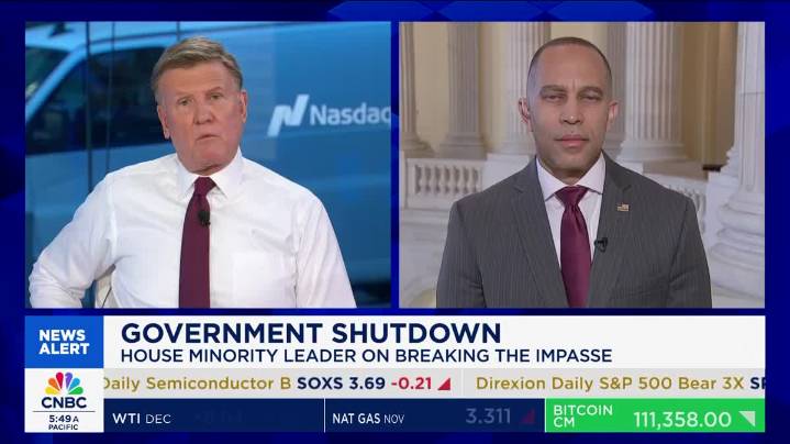 Hakeem Jeffries Does A Good Job Blasting Trump On CNBC