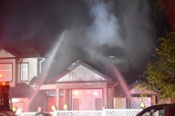 Surrey crews battle house fire in Cloverdale Sunday night