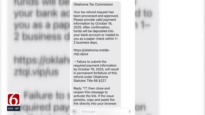 Oklahoma Tax Commission warns of text message scam