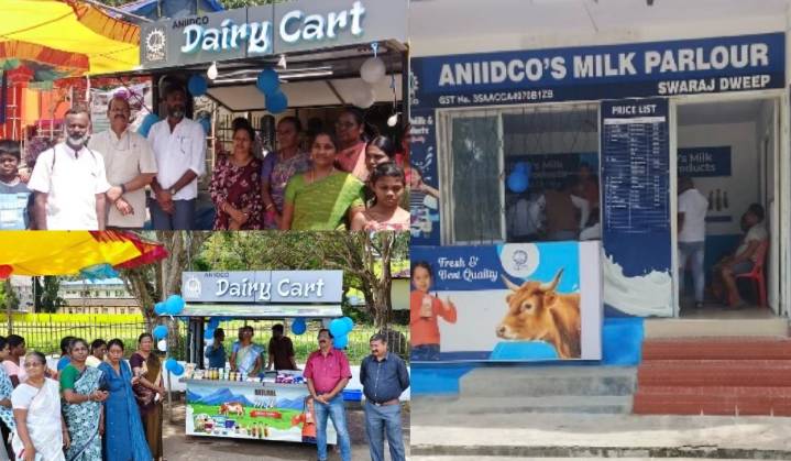ANIIDCO Launches Milk Carts at Marina Park, Bathubasti; Opens New Milk Parlour at Swaraj Dweep