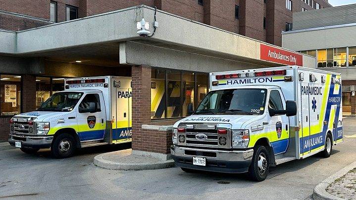 Man charged after allegedly setting fire to ambulance outside Hamilton hospital