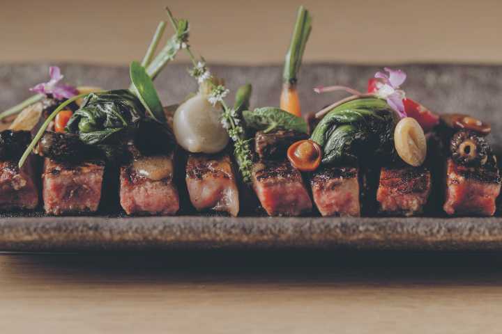 Inside amazing London restaurant in an old Oxford Street bank