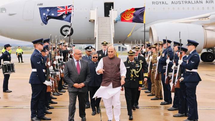 ‘Terror and talks can’t go together’: Rajnath in Canberra as India, Australia seal three defence deals