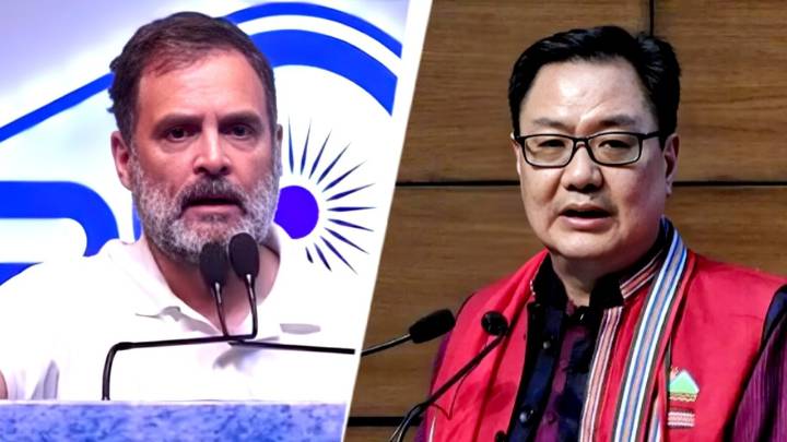 Kiren Rijiju invokes Indira Gandhi, slams Rahul for 'defaming India abroad'