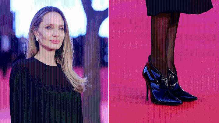 ngelina Jolie Adds Patent Bootie Drama to the ‘Couture’ Premiere