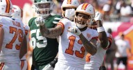 Buccaneers receiver Mike Evans leaves game against Lions with broken collarbone and concussion