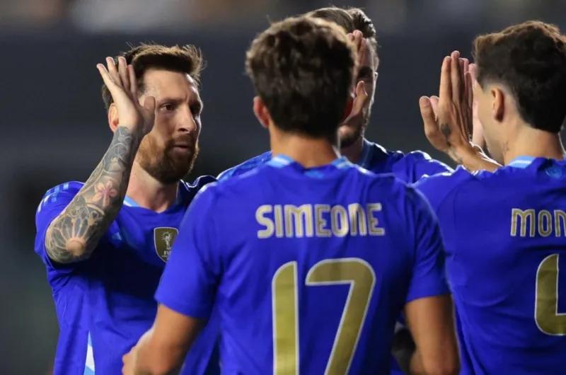 La Argentina se floreó ante Puerto Rico, goleó 6 a 0 y con algunas caras nuevas