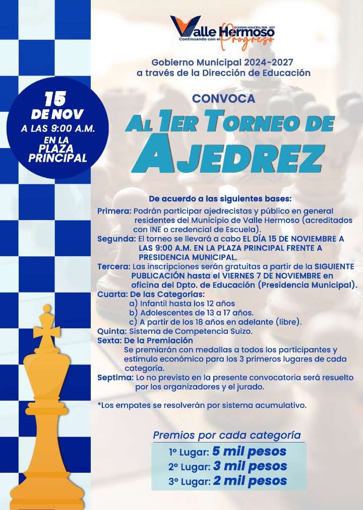 Atención ajedristas y público en general