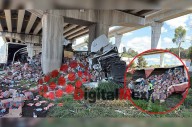 Volcadura de tráiler en la México-Toluca deja conductor prensado