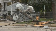 Fallen tree damages powerlines, blocks Hubbard roadway