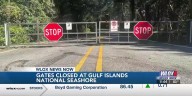 Gates closed at Davis Bayou Campground in Ocean Springs amid government shutdown