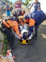 Motorizado acabó lesionado por auto que se dio a la fuga