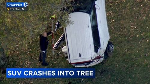 Man, 76, killed after SUV crashes into tree in Trenton, New Jersey