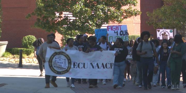 ECU students march for unity following recent campus assault cases
