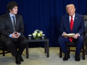 Antes de viajar a Washington, Javier Milei elogió "el coraje" de Donald Trump para alcanzar la tregua en Gaza y lo propuso para el Premio Nobel de la Paz