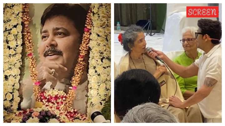 Satish Shah’s wife, battling Alzheimer’s, sings ‘Tere Mere Sapne’ with Sonu Nigam; Rupali Ganguly asks paps with folded hands to not click Madhu
