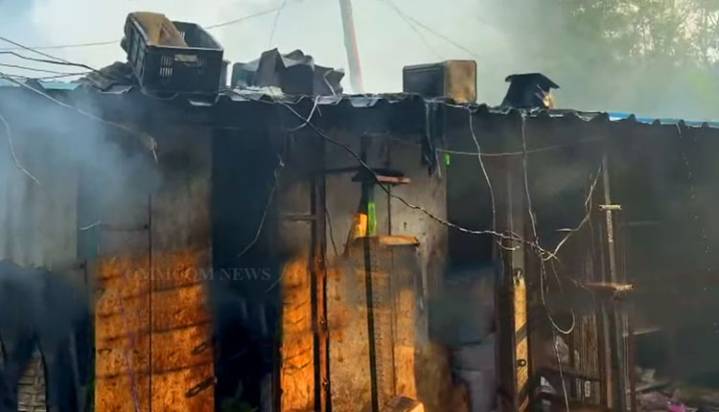 Massive Fire Ravages Bhubaneswar’s Unit-I Market; Shops Destroyed, No Casualties